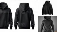 2666+ Mockup Hoodie Hitam Digital Download