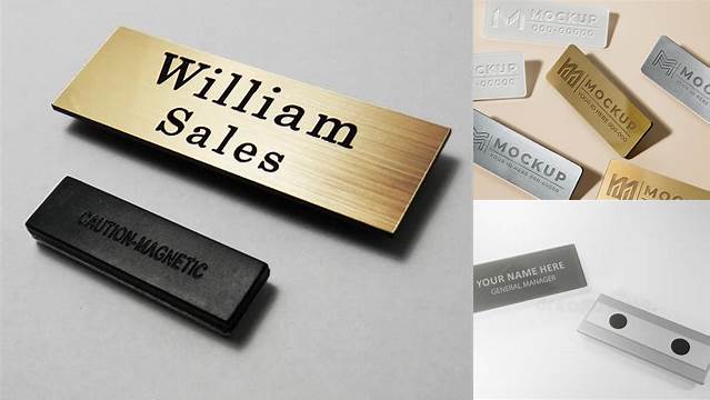 2671+ Metal Name Tag Mockup Include TIFF