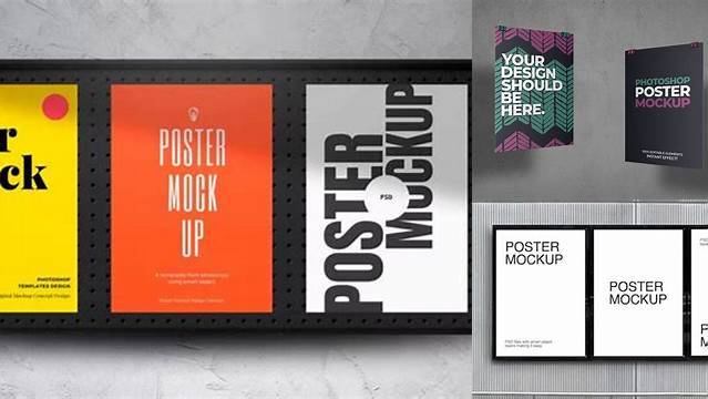 268+ 3 Posters Mockup Best for Showcase