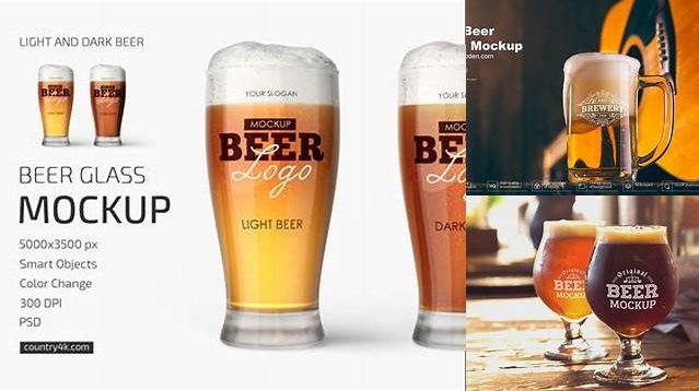 2688+ Beer Glass Mockup Free Digital Download