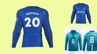 2693+ Mockup Jersey Lengan Panjang Psd Smart Layer PSD