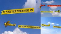 2697+ Plane Banner Mockup Easy Editable