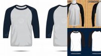 2703+ Mockup Kaos Raglan Lengan Panjang Cdr Easy Editable