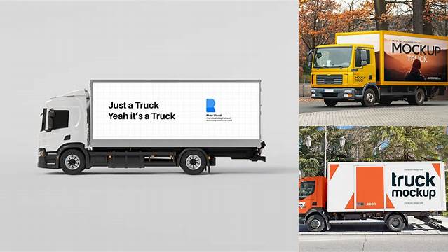 2705+ Truck Mockup Free Free Graphic Design Resource