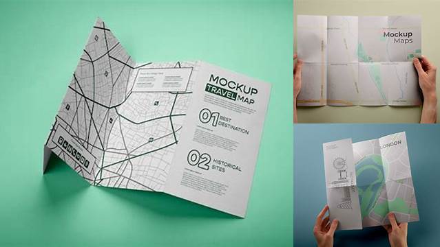 2712+ Paper Map Mockup High Resolution