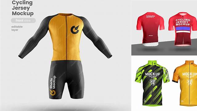 2728+ Cycling Jersey Mockup PSD Download