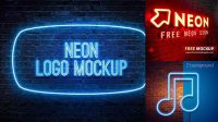 2732+ Neon Mockup Psd Free Include TIFF