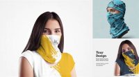 2734+ Neck Gaiter Mockup Free Smart Layer PSD