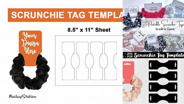 2744+ Scrunchies Tag Template Creative Design File