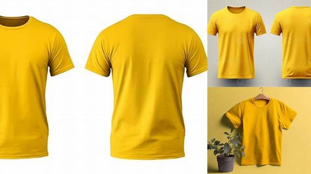 2746+ Yellow T Shirt Mockup Easy Editable