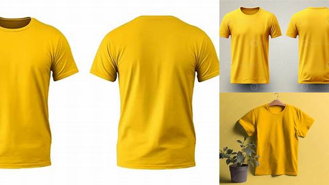 2746+ Yellow T Shirt Mockup Easy Editable