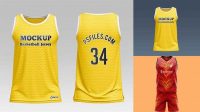 2751+ Free Basketball Jersey Mockup Free PSD