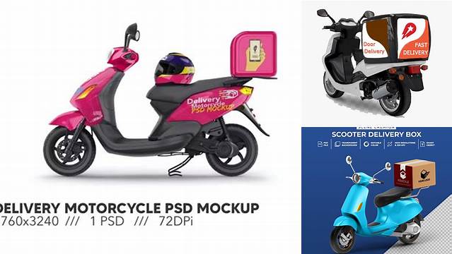 2764+ Delivery Motorcycle Mockup Psd PSD Free Download