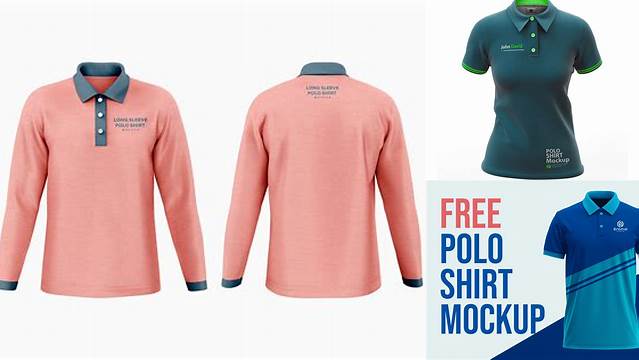 2768+ Long Sleeve Polo Shirt Mockup Free Unique Free Photoshop Files