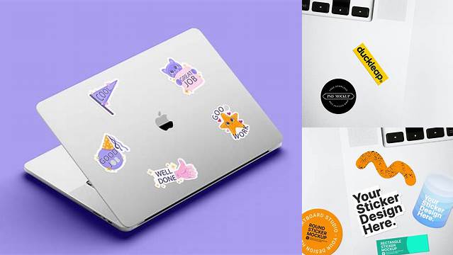 2795+ Laptop Sticker Mockup Free Hight Resolution