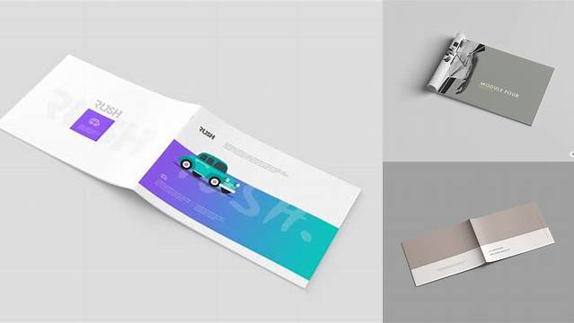 2801+ A4 Landscape Brochure Mockup Free High-Quality PSD Files