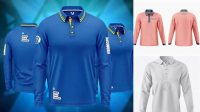 2818+ Long Sleeve Polo Mockup Smart Object PSD