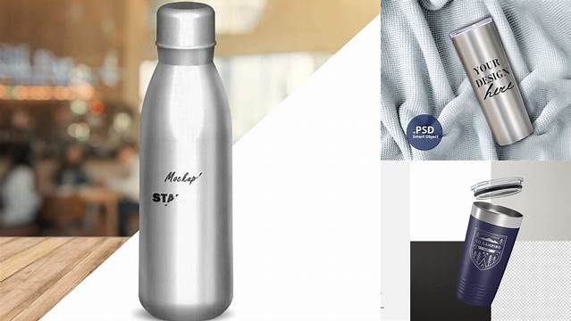 2828+ Stainless Steel Tumbler Mockup Free Include TIFF