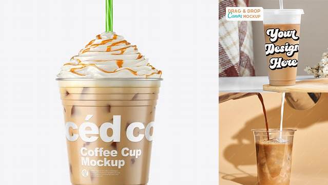 2829+ Iced Coffee Plastic Cup Mockup Hight Resolution