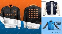 2829+ Mockup Jaket Bomber Psd PSD File for Designers