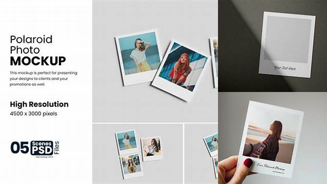 2831+ Polaroid Mockup Free Include TIFF