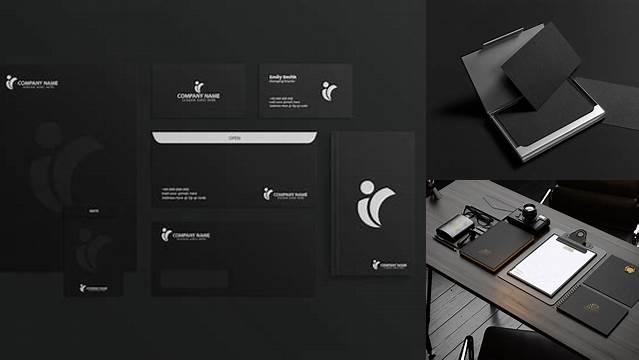 2844+ Black Stationery Mockup High-Quality PSD Files