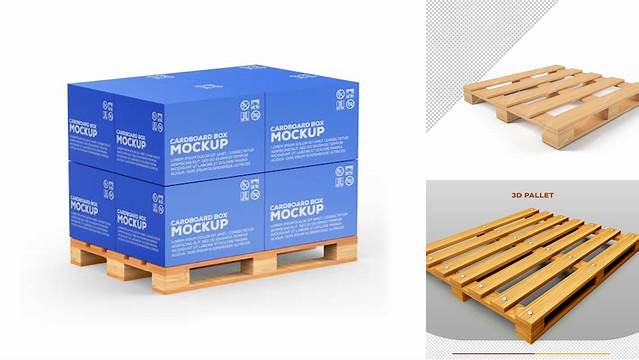 2849+ Pallet Mockup Free Free PSD