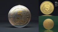 2871+ Free Gold Coin Mockup Download Premium Free PSD