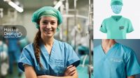 2879+ Nurse Uniform Mockup Free PSD