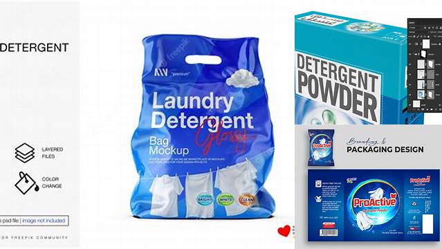 288+ Detergent Powder Mockup Free Include TIFF