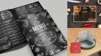 2884+ A5 Menu Mockup Editable Mockup PSD