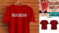 2886+ Mock Up Kaos Merah Maroon Creative Photoshop Resources