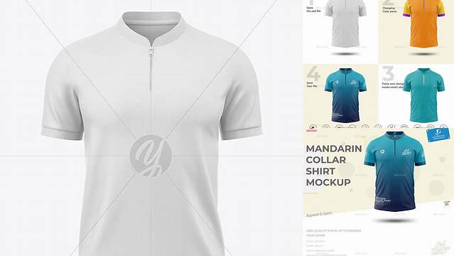 2887+ Mandarin Collar Shirt Mockup Digital Download