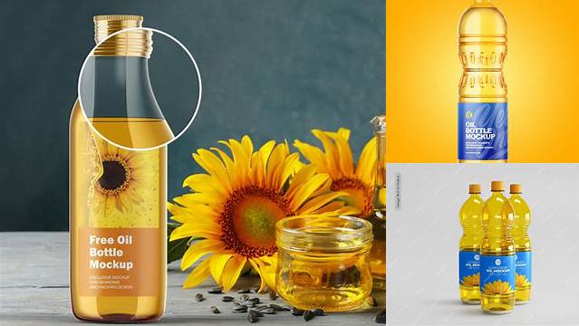 2890+ Sunflower Oil Bottle Mockup Hight Resolution