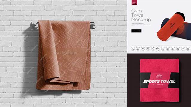 2905+ Gym Towel Mockup Free PSD Free Download