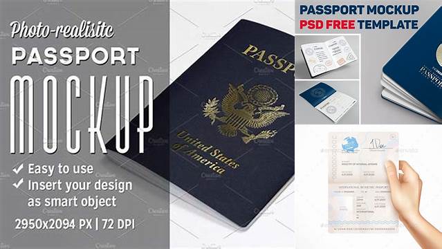 2907+ Passport Mockup Include TIFF