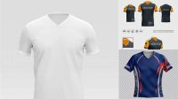 2925+ Mockup Jersey V Neck Psd Photoshop Freebie