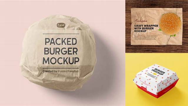 2933+ Burger Wrapper Mockup Free PSD Free Download