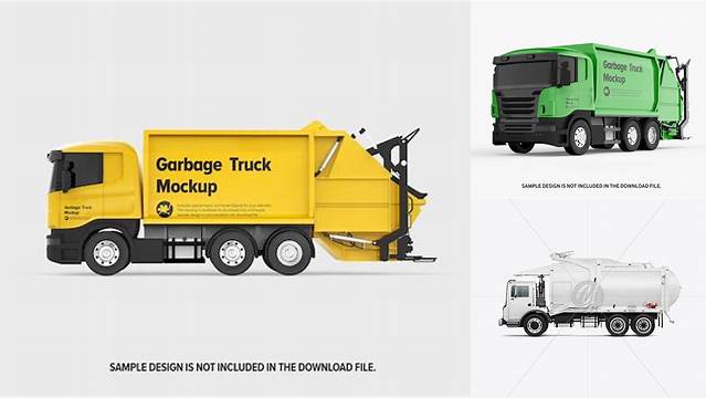 2942+ Garbage Truck Mockup Hight Resolution