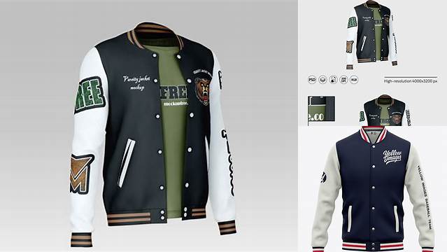 2948+ Free Varsity Jacket Mockup Best for Showcase