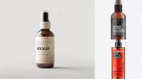 2955+ Amber Spray Bottle Mockup Free Smart Object PSD