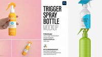 2980+ Trigger Spray Bottle Mockup Easy Editable