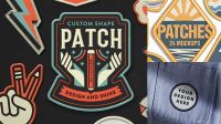 2986+ Embroidered Patch Mockup Free Professional PSD Mockup