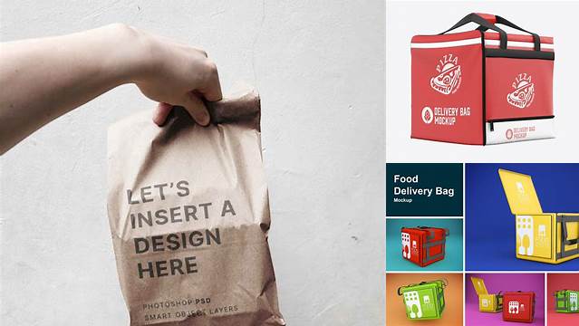 2993+ Mockup Delivery Bag Smart Layer PSD