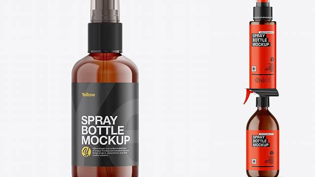 2994+ Amber Spray Bottle Mockup Free Download Free