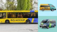 2994+ Small Bus Mockup Free PSD