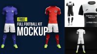 2995+ Nike Football Kit Mockup Free Mockup PSD