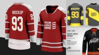 2999+ Hockey Jersey Mockup Free Modern Free PSD Template