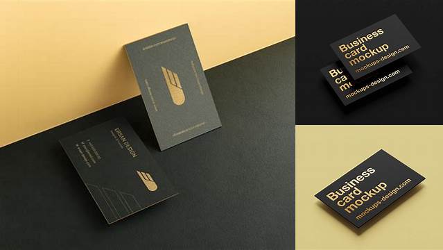 3005+ Gold Foil Business Card Mockup Creative PSD Templates