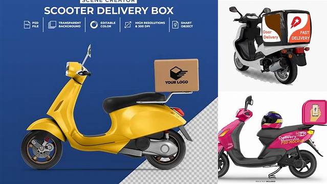 3016+ Delivery Motorcycle Mockup Free Download Free